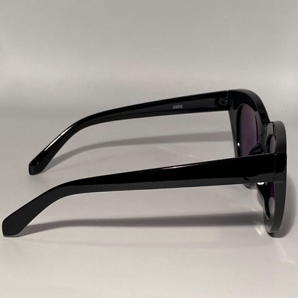 0545 Oversized Cat‘s Meow Eye Sunglasses Wood Grain Print and Black New main image 6